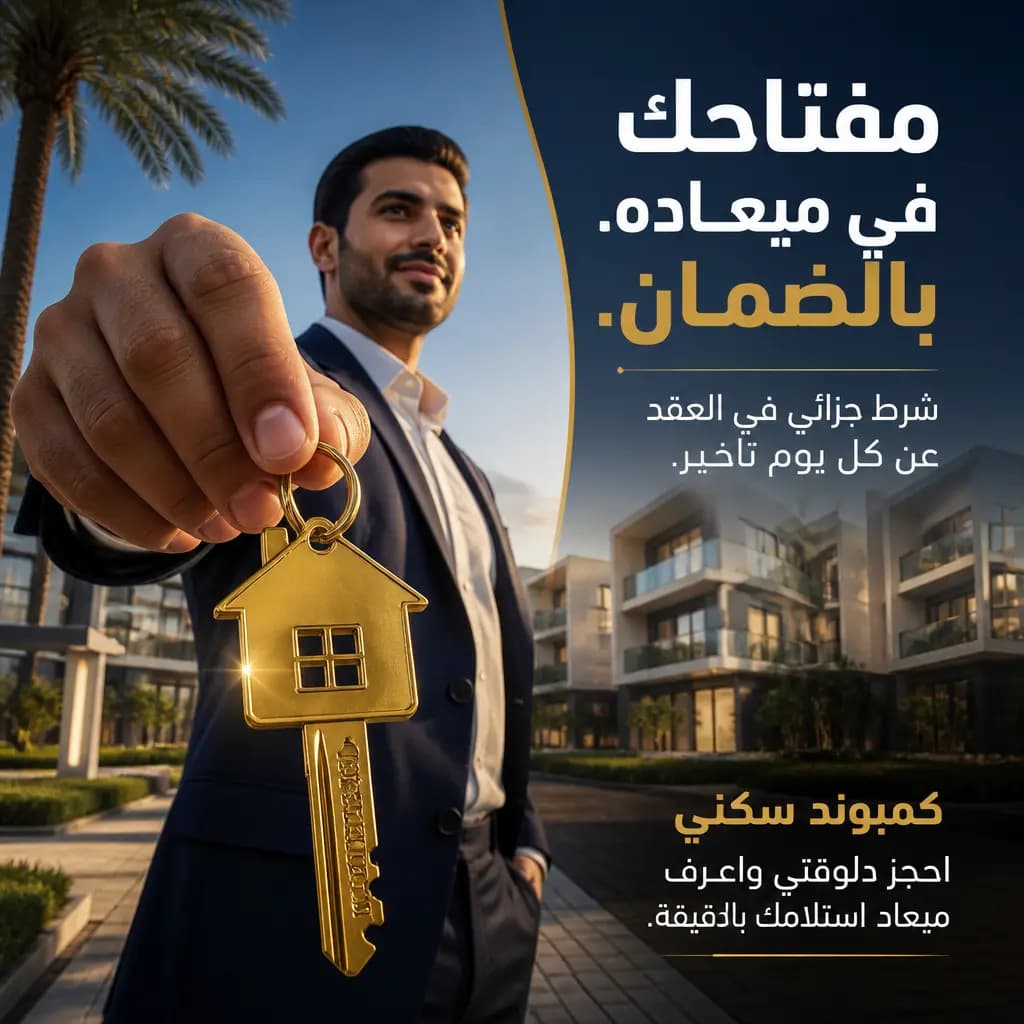 فكرة حملة عقارية تجعل المفتاح رمزًا للضمان والاختيار